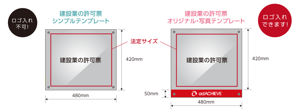宅建業者票のサイズ